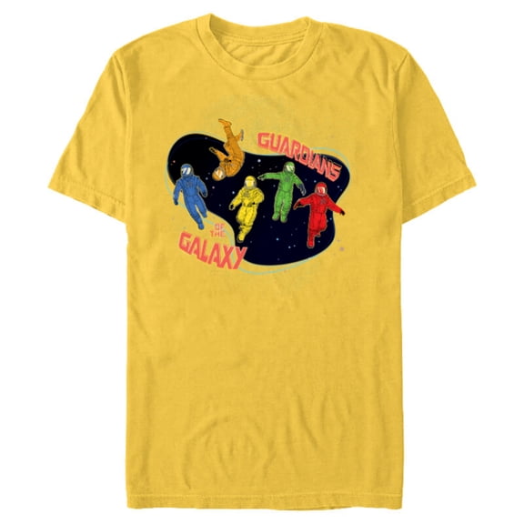 Marvel Guardians of the Galaxy Volume 3 Team in Spacesuits - Short Sleeve Blended T-Shirt for Adults - Customized-Yellow