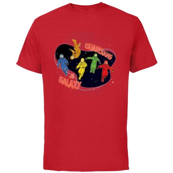 Marvel Guardians of the Galaxy Volume 3 Team in Spacesuits - Short Sleeve Cotton T-Shirt for Adults - Customized-Red