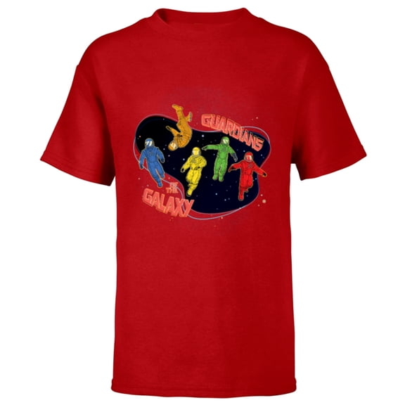 Marvel Guardians of the Galaxy Volume 3 Team in Spacesuits - Short Sleeve T-Shirt for Kids - Customized-Red