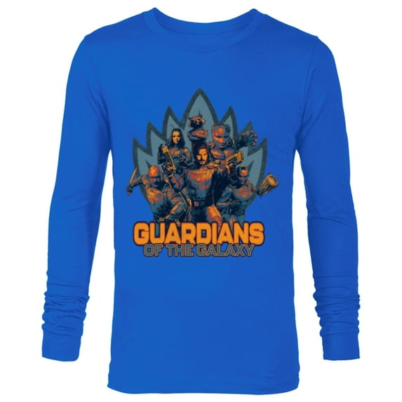 Marvel Guardians of the Galaxy Volume 3 Team with Crest - Long Sleeve T-Shirt for Men - Customized-Navy