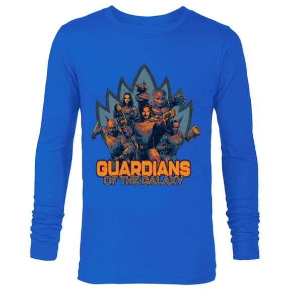 Marvel Guardians of the Galaxy Volume 3 Team with Crest - Long Sleeve T-Shirt for Men - Customized-Navy