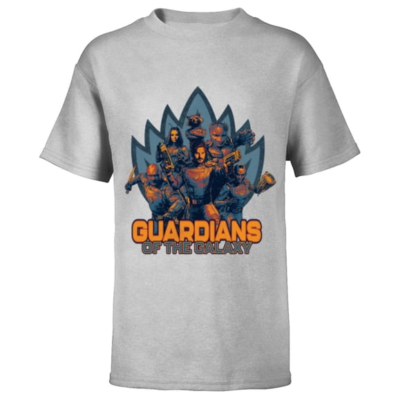 Marvel Guardians of the Galaxy Volume 3 Team with Crest - Short Sleeve T-Shirt for Kids - Customized-Athletic Heather