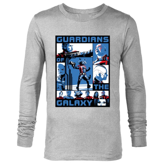 Marvel Guardians of the Galaxy Volume 3 Tri-Color Panels - Long Sleeve T-Shirt for Men - Customized-Athletic Heather