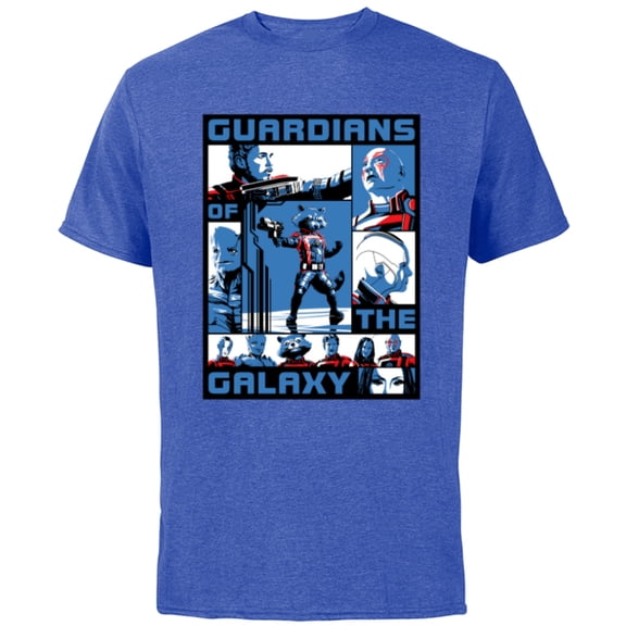 Marvel Guardians of the Galaxy Volume 3 Tri-Color Panels - Short Sleeve Cotton T-Shirt for Adults - Customized-Royal Heather