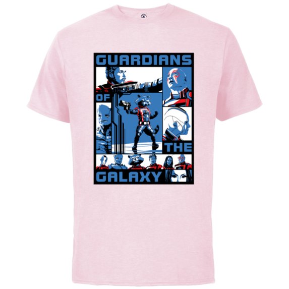 Marvel Guardians of the Galaxy Volume 3 Tri-Color Panels - Short Sleeve Cotton T-Shirt for Adults - Customized-Soft Pink
