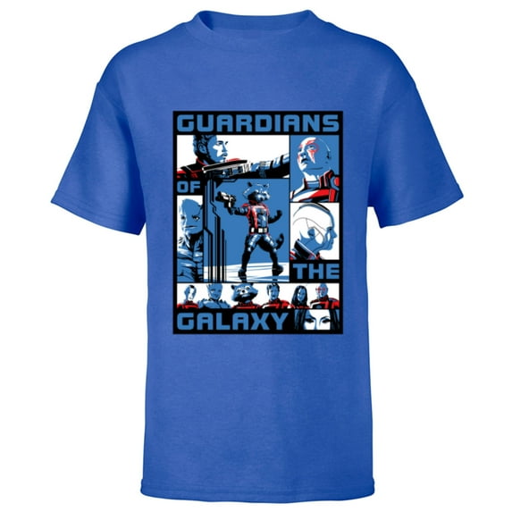 Marvel Guardians of the Galaxy Volume 3 Tri-Color Panels - Short Sleeve T-Shirt for Kids - Customized-Royal
