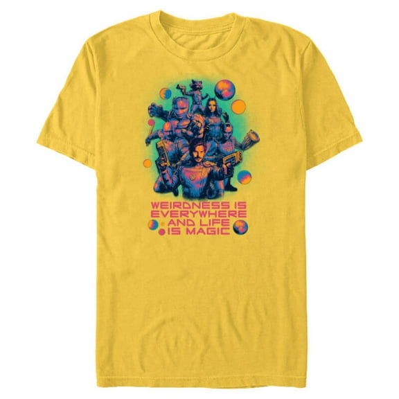 Marvel Guardians of the Galaxy Volume 3 Weirdness Everywhere - Short Sleeve Blended T-Shirt for Adults - Customized-Yellow