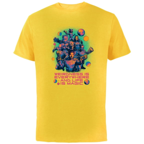 Marvel Guardians of the Galaxy Volume 3 Weirdness Everywhere - Short Sleeve Cotton T-Shirt for Adults - Customized-Yellow