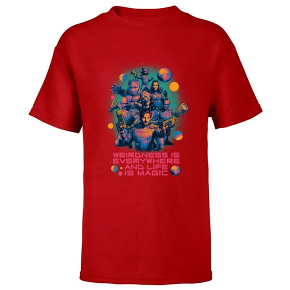 Marvel Guardians of the Galaxy Volume 3 Weirdness Everywhere - Short Sleeve T-Shirt for Kids - Customized-Red