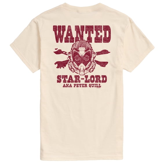 Marvel Guardians of the Galaxy - Wanted Star Lord - Men's Short Sleeve Graphic T-Shirt