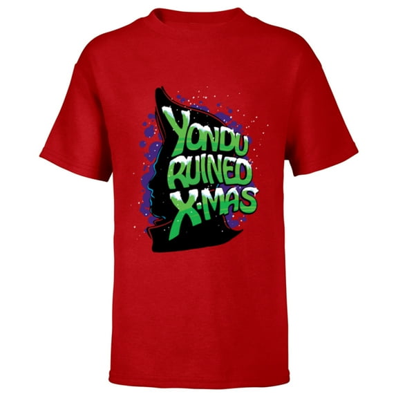 Marvel Guardians of the Galaxy Yondu Ruined Christmas - Short Sleeve T-Shirt for Kids - Customized-Red