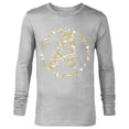 thumbnail image 1 of Marvel Hanukkah Holiday Dreidels & Sufganiyot Avengers Logo - Long Sleeve T-Shirt for Men - Customized-Athletic Heather, 1 of 5