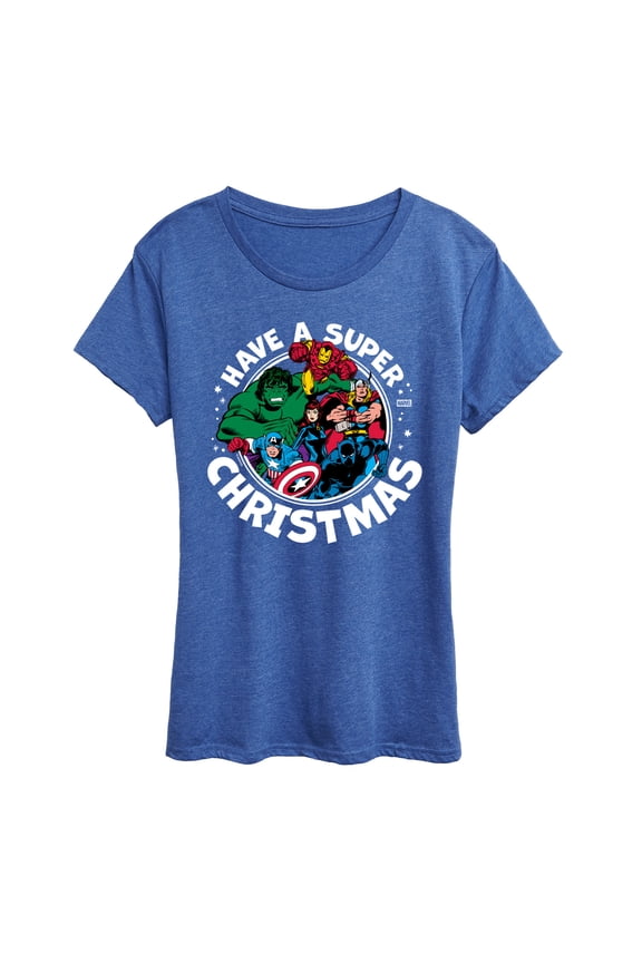 - Have A Super Christmas Avengers - Women's Short Sleeve Graphic T-Shirt
