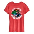 thumbnail image 1 of Marvel - Have A Super Christmas Avengers - Women's Short Sleeve Graphic T-Shirt, 1 of 4