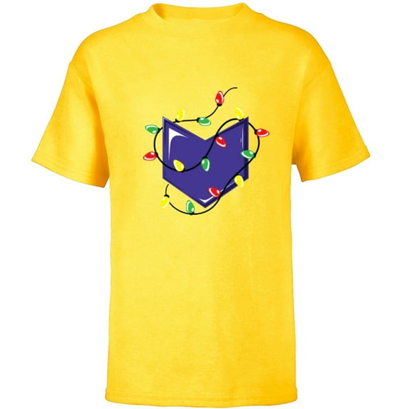 Marvel Hawkeye Arrow Holiday Lights - Short Sleeve T-Shirt for Kids – Customized-Yellow