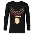 thumbnail image 1 of Marvel Hawkeye Cat Holiday Sweater - Long Sleeve T-Shirt for Men – Customized-Black, 1 of 5