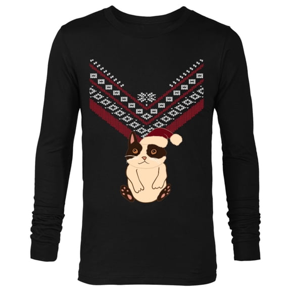 Marvel Hawkeye Cat Holiday Sweater - Long Sleeve T-Shirt for Men – Customized-Black