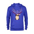 thumbnail image 1 of Marvel Hawkeye Cat Holiday Sweater - Pullover Hoodie for Adults – Customized-Royal Heather, 1 of 5