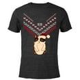 thumbnail image 1 of Marvel Hawkeye Cat Holiday Sweater - Short Sleeve Blended T-Shirt for Adults – Customized-Black, 1 of 5