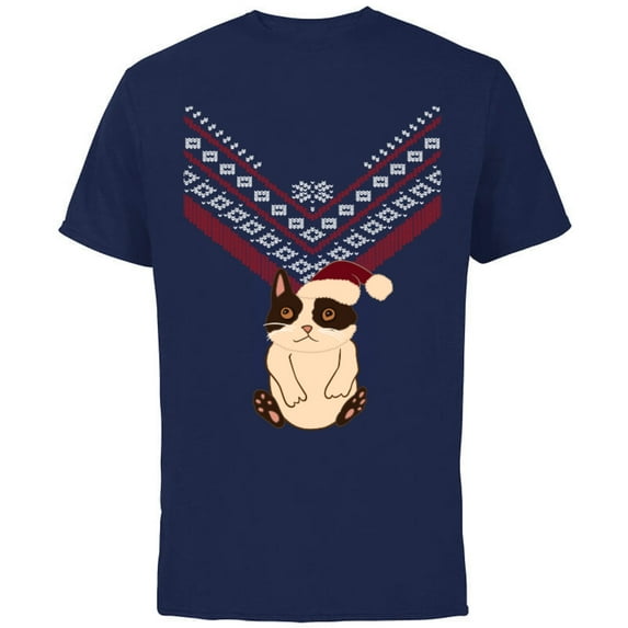 Marvel Hawkeye Cat Holiday Sweater - Short Sleeve Cotton T-Shirt for Adults - Customized-Navy