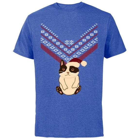 Marvel Hawkeye Cat Holiday Sweater - Short Sleeve Cotton T-Shirt for Adults - Customized-Royal Heather