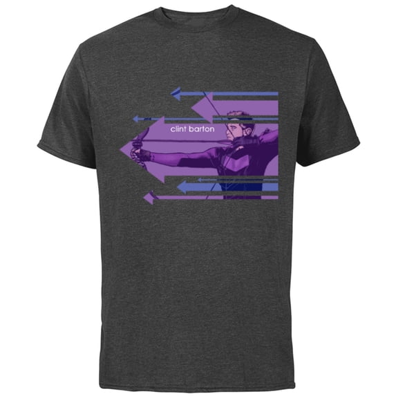 Marvel Hawkeye Clint Barton Arrows - Short Sleeve Cotton T-Shirt for Adults - Customized-Charcoal