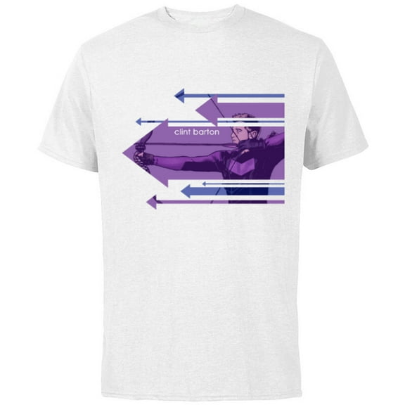 Marvel Hawkeye Clint Barton Arrows - Short Sleeve Cotton T-Shirt for Adults - Customized-White