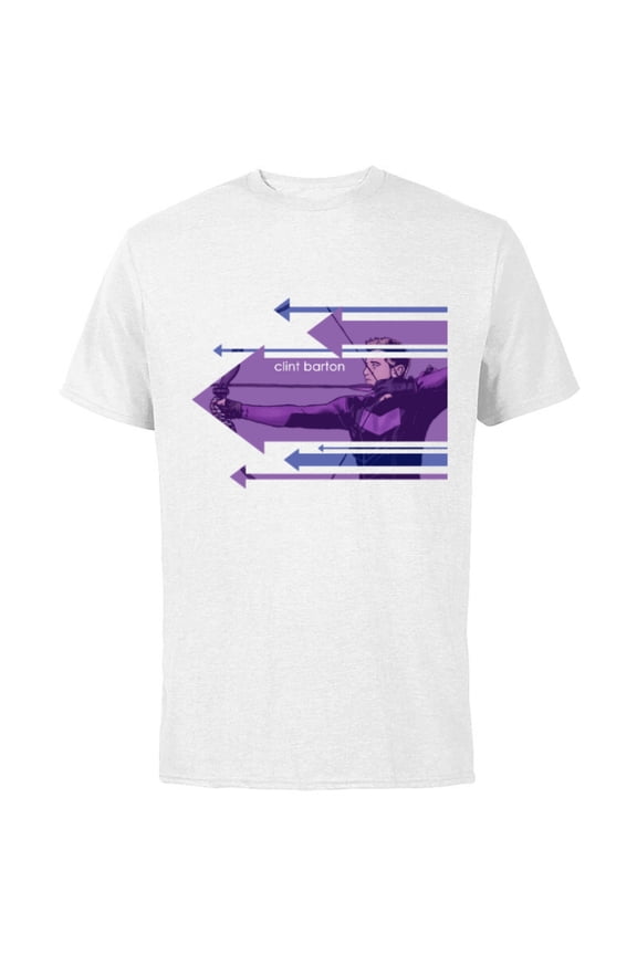 Hawkeye Clint Barton Arrows - Short Sleeve Cotton T-Shirt for Adults - Customized-White