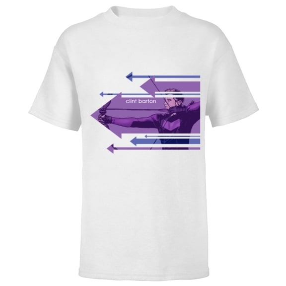 Marvel Hawkeye Clint Barton Arrows - Short Sleeve T-Shirt for Kids - Customized-White