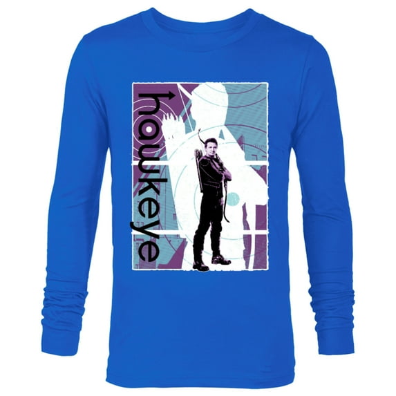 Marvel Hawkeye Clint Barton Halftone Character Poster - Long Sleeve T-Shirt for Men – Customized-Royal