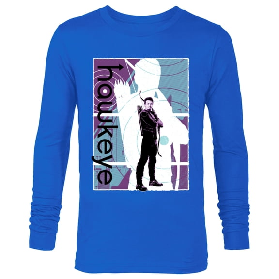 Marvel Hawkeye Clint Barton Halftone Character Poster - Long Sleeve T-Shirt for Men – Customized-Royal