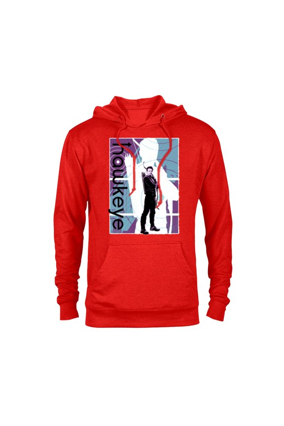 Hawkeye Clint Barton Halftone Character Poster - Pullover Hoodie for Adults – Customized-Red Heather