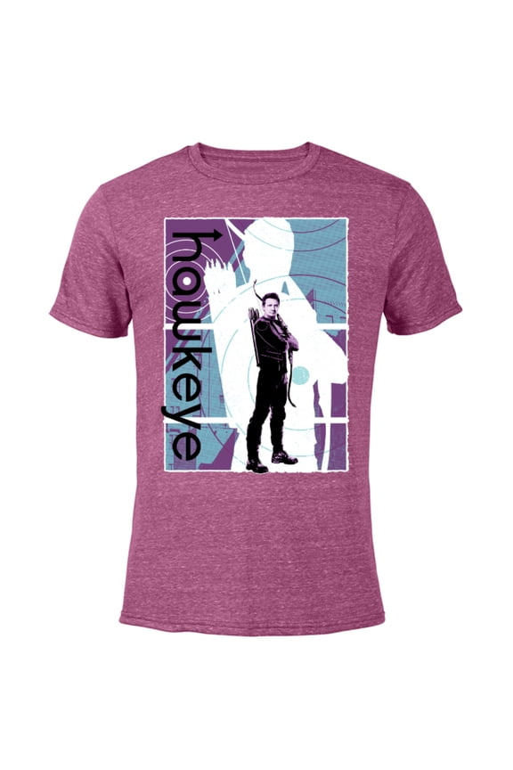 Hawkeye Clint Barton Halftone Character Poster - Short Sleeve Blended T-Shirt for Adults – Customized-Purple