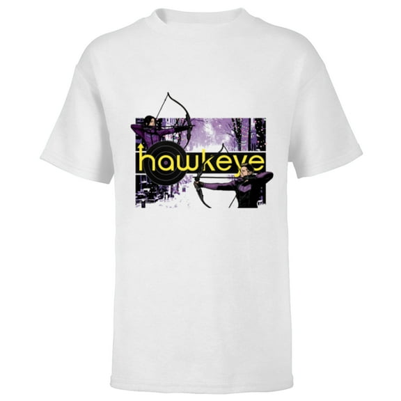 Marvel Hawkeye Clint Barton Kate Bishop Archers - Short Sleeve T-Shirt for Kids - Customized-White