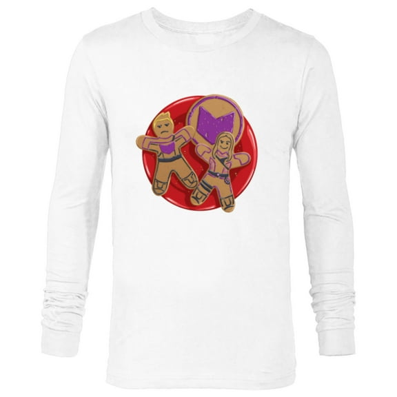 Marvel Hawkeye Clint Barton Kate Bishop Gingerbread Cookies - Long Sleeve T-Shirt for Men - Customized-White
