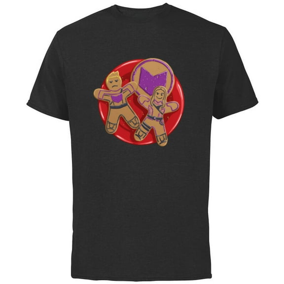 Marvel Hawkeye Clint Barton Kate Bishop Gingerbread Cookies - Short Sleeve Cotton T-Shirt for Adults - Customized-Black