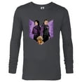 thumbnail image 1 of Marvel Hawkeye Clint Barton Kate Bishop & Lucky - Long Sleeve T-Shirt for Men - Customized-Charcoal Heather, 1 of 5