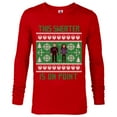 thumbnail image 1 of Marvel Hawkeye Clint Barton Kate Bishop Ugly Holiday Sweater - Long Sleeve T-Shirt for Men - Customized-New Red, 1 of 5