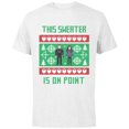 thumbnail image 1 of Marvel Hawkeye Clint Barton Kate Bishop Ugly Holiday Sweater - Short Sleeve Cotton T-Shirt for Adults - Customized-White, 1 of 5