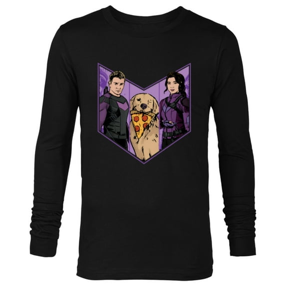 Marvel Hawkeye Clint Barton Kate Bishop and Lucky Arrow - Long Sleeve T-Shirt for Men - Customized-Black