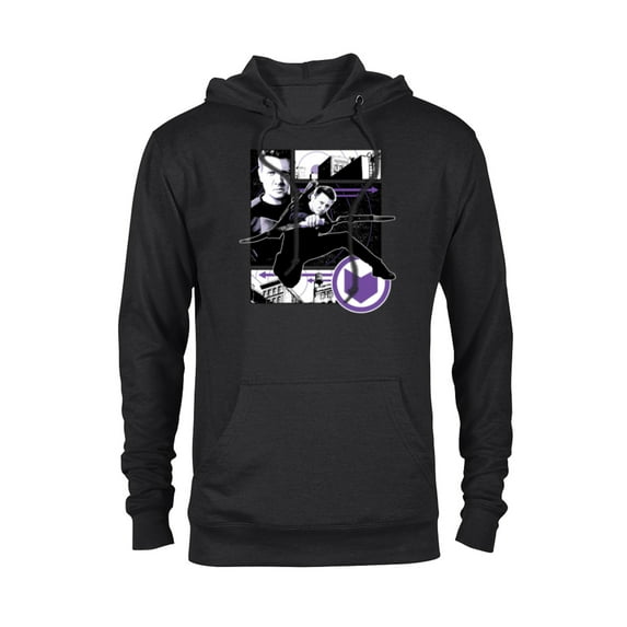 Marvel Hawkeye Clint Barton Target Practice - Pullover Hoodie for Adults – Customized-Black