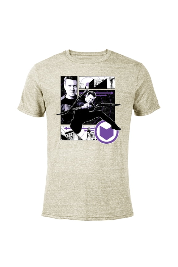 Hawkeye Clint Barton Target Practice - Short Sleeve Blended T-Shirt for Adults – Customized-Yellow
