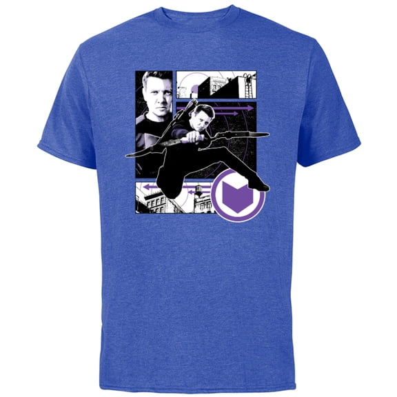 Marvel Hawkeye Clint Barton Target Practice - Short Sleeve Cotton T-Shirt for Adults - Customized-Royal Heather