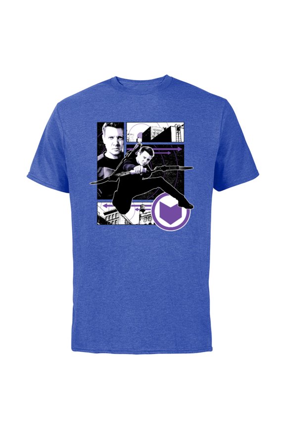 Hawkeye Clint Barton Target Practice - Short Sleeve Cotton T-Shirt for Adults - Customized-Royal Heather