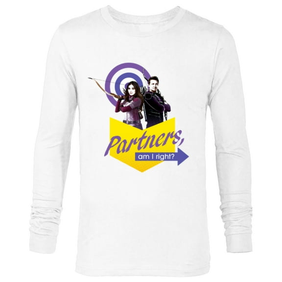 Marvel Hawkeye Clint and Kate Partners Am I Right? - Long Sleeve T-Shirt for Men - Customized-White
