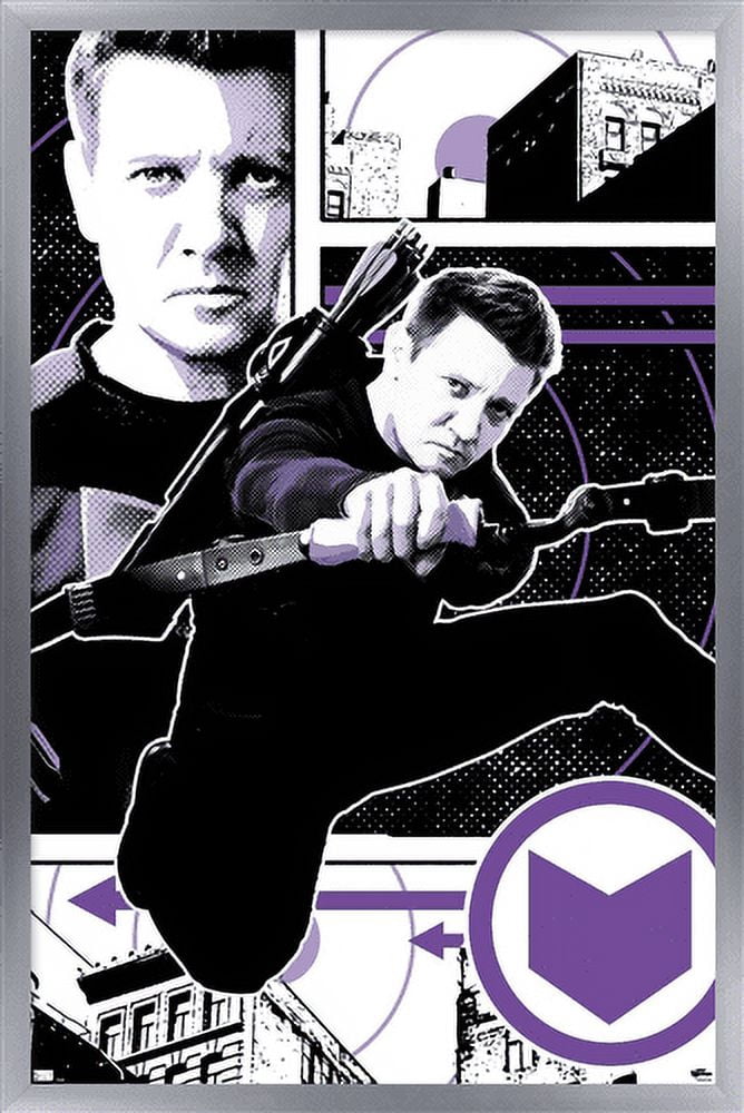 Marvel Hawkeye - Hawkeye Bow Wall Poster, 22.375" x 34", Framed