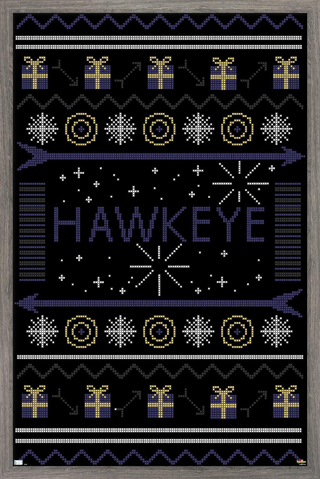 Marvel Hawkeye - Hawkeye Sweater Wall Poster, 14.725" x 22.375", Framed