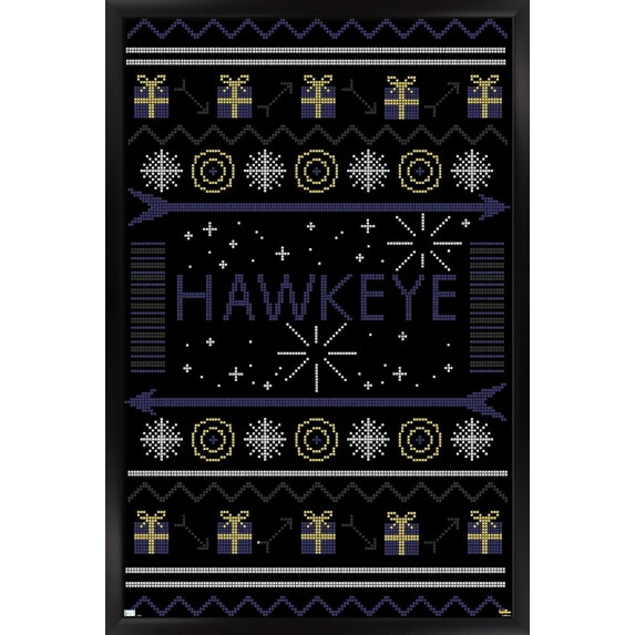 Marvel Hawkeye - Hawkeye Sweater Wall Poster, 22.375" x 34", Framed