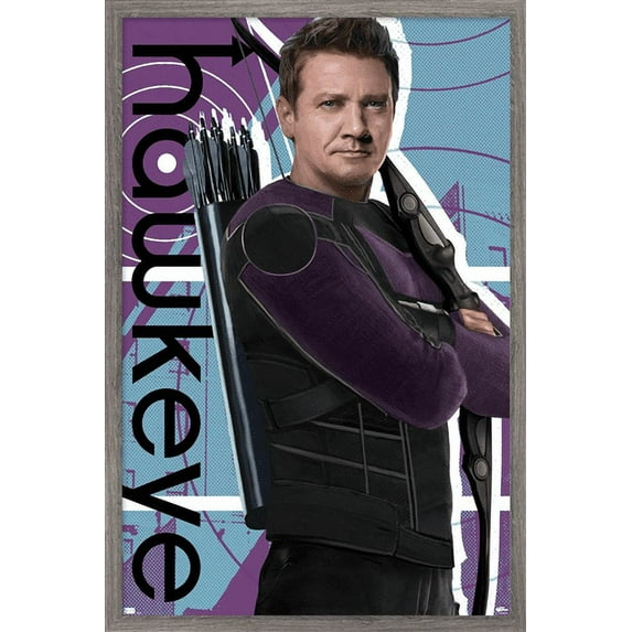Marvel Hawkeye - Hawkeye Wall Poster, 22.375" x 34", Framed