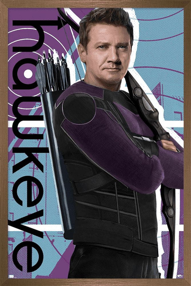 Marvel Hawkeye - Hawkeye Wall Poster, 22.375" x 34", Framed